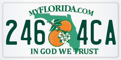 FL license plate 2464CA