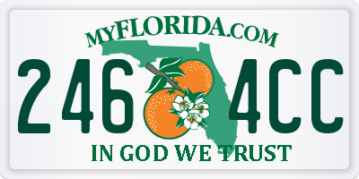 FL license plate 2464CC