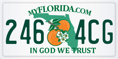 FL license plate 2464CG
