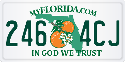 FL license plate 2464CJ