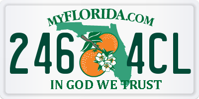 FL license plate 2464CL