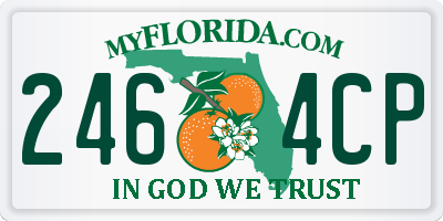 FL license plate 2464CP