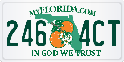 FL license plate 2464CT