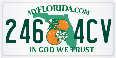 FL license plate 2464CV