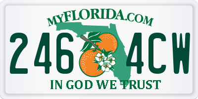 FL license plate 2464CW