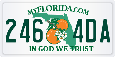 FL license plate 2464DA