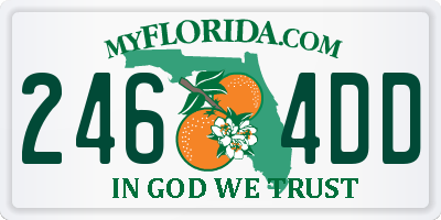 FL license plate 2464DD
