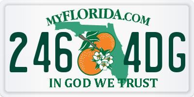 FL license plate 2464DG