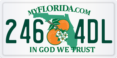 FL license plate 2464DL