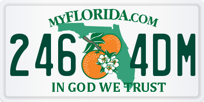 FL license plate 2464DM