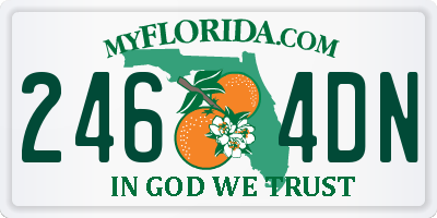 FL license plate 2464DN