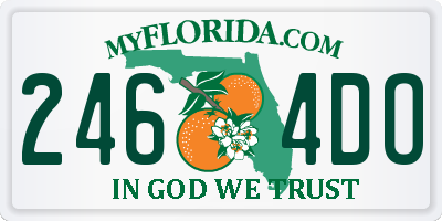 FL license plate 2464DO