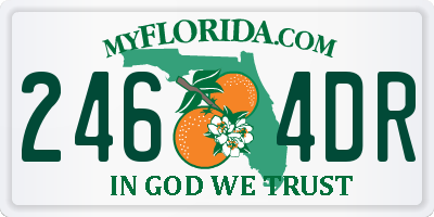 FL license plate 2464DR