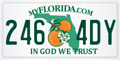 FL license plate 2464DY