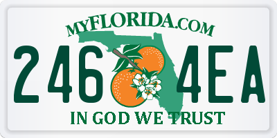 FL license plate 2464EA