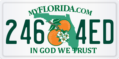 FL license plate 2464ED