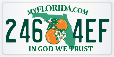 FL license plate 2464EF