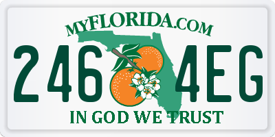 FL license plate 2464EG