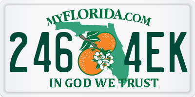 FL license plate 2464EK