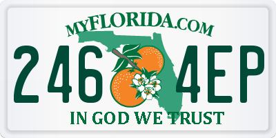 FL license plate 2464EP