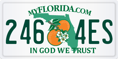 FL license plate 2464ES