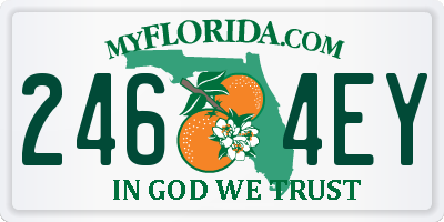 FL license plate 2464EY