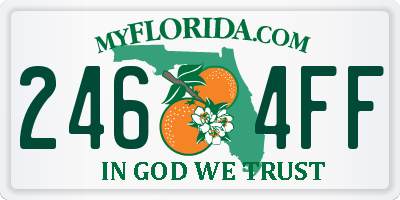 FL license plate 2464FF