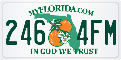 FL license plate 2464FM