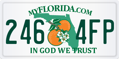FL license plate 2464FP