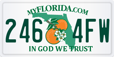 FL license plate 2464FW