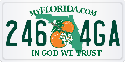 FL license plate 2464GA