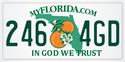 FL license plate 2464GD