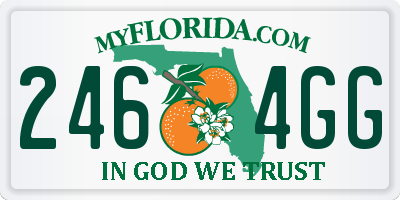 FL license plate 2464GG