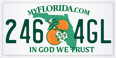 FL license plate 2464GL
