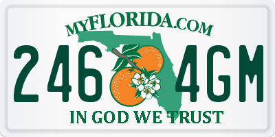 FL license plate 2464GM