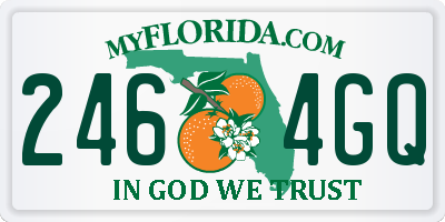 FL license plate 2464GQ