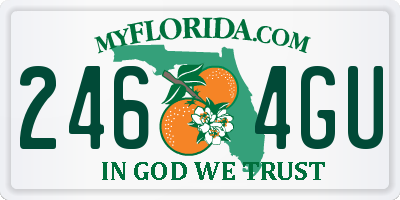 FL license plate 2464GU