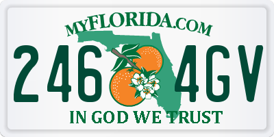 FL license plate 2464GV