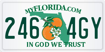 FL license plate 2464GY