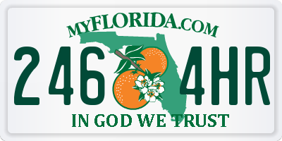 FL license plate 2464HR