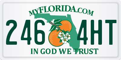 FL license plate 2464HT