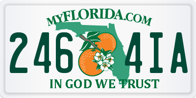 FL license plate 2464IA
