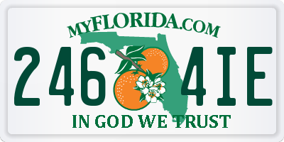 FL license plate 2464IE