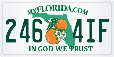 FL license plate 2464IF