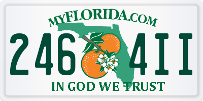 FL license plate 2464II