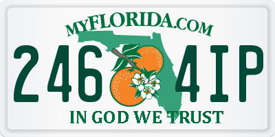 FL license plate 2464IP