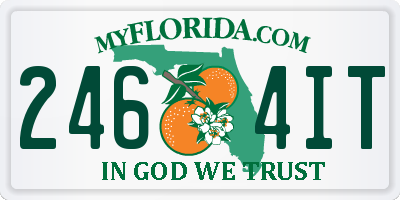 FL license plate 2464IT