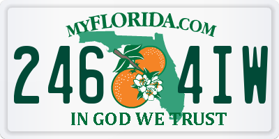 FL license plate 2464IW