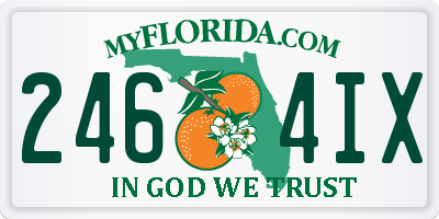 FL license plate 2464IX