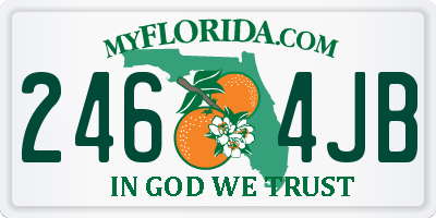 FL license plate 2464JB
